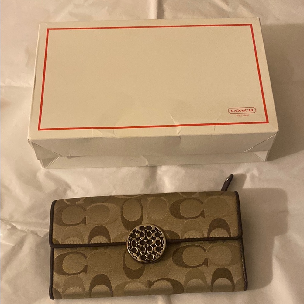 Coach Brown Key Card Holder